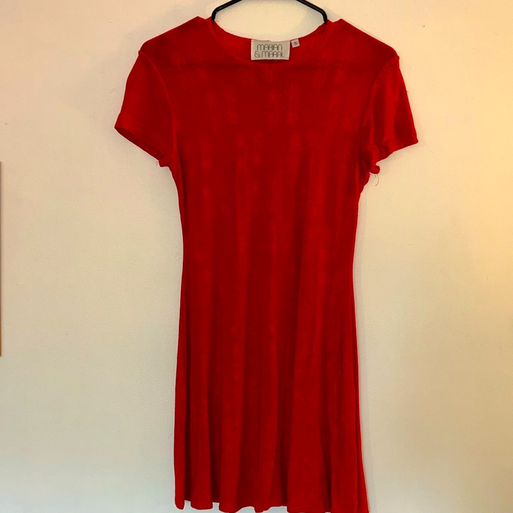 90s vintage red dress
